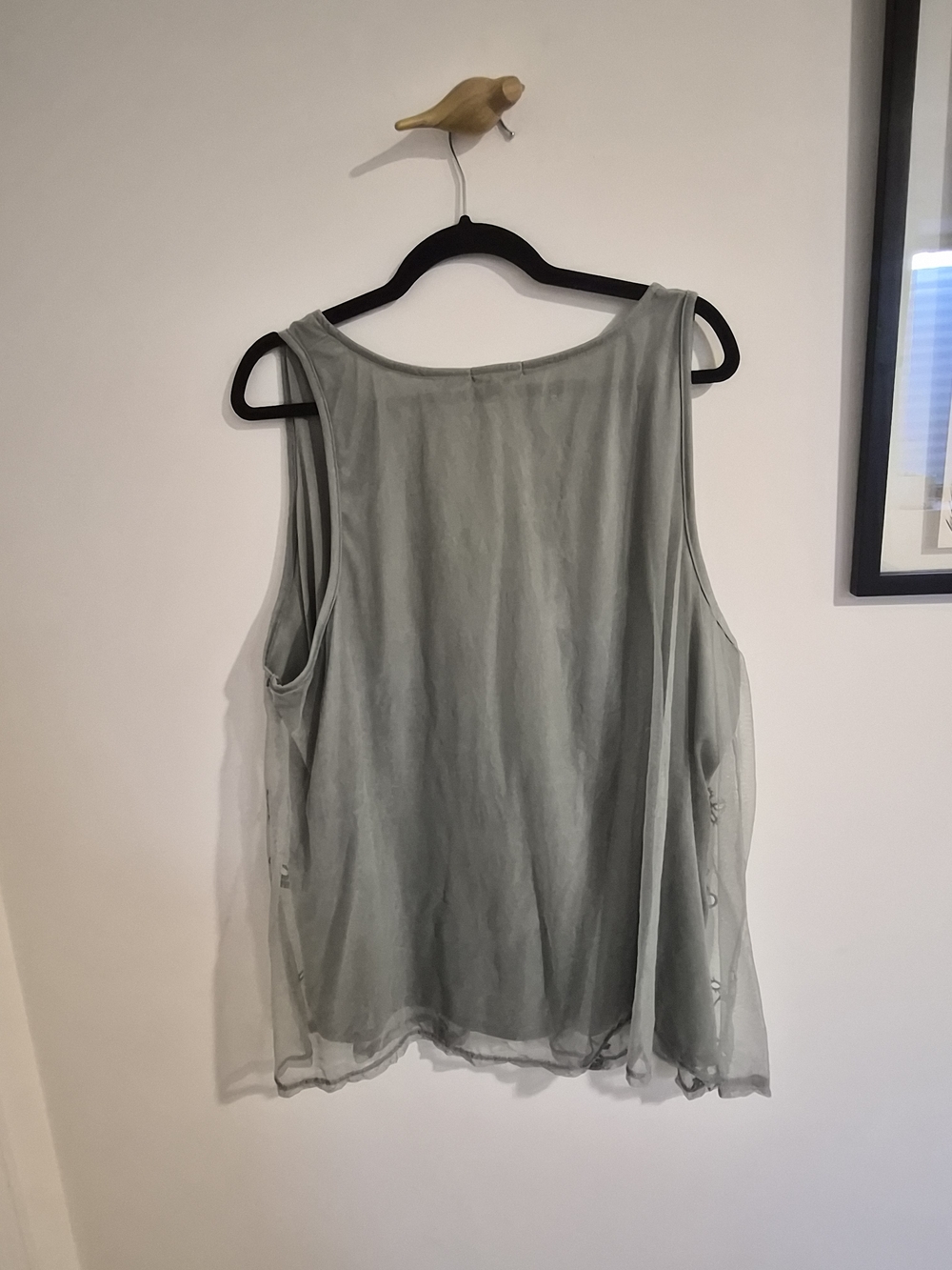 Maurices | Embroidered Sleeveless Blouse - Sage Green - Picture 6 of 10